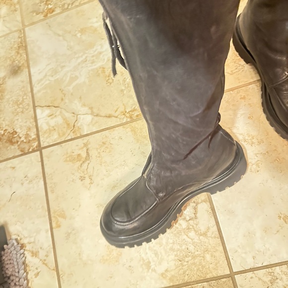 A.S.98 Black Leather Combat Boots Brand New worn once!!! - Picture 9 of 11